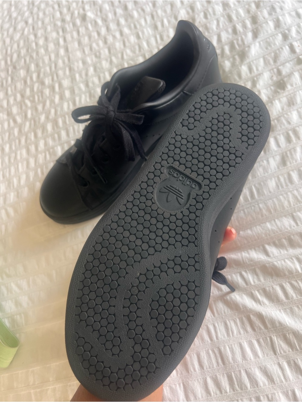 adidas All-Black Low-Top Leather Sneakers
